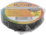 Изолента ROLLIX ПВХ 15 мм x 0,15 мм х 20 м, черная 11022
