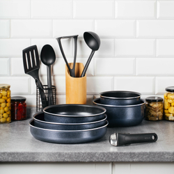 Набор посуды Tefal Ingenio Twinkle Grey 10 предметов 04180860