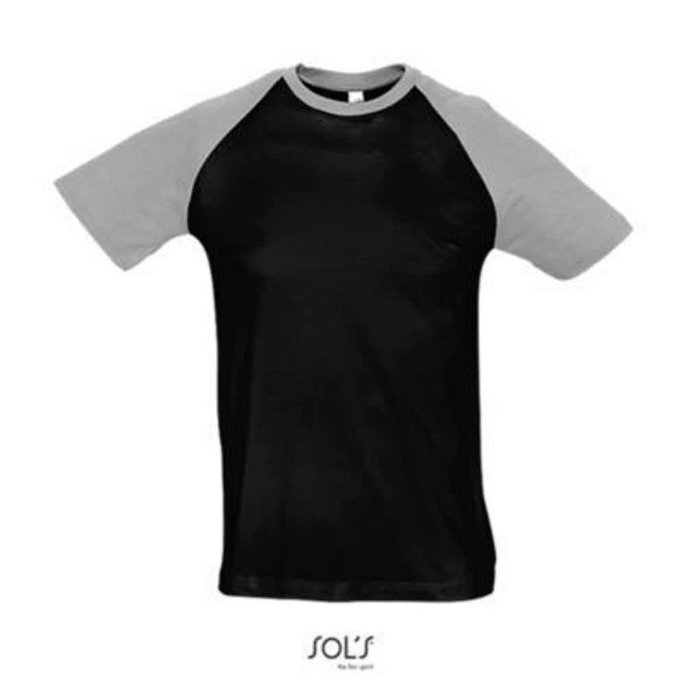 Футболка двухцветная FUNKY. C рукавами реглан. 100% хлопок Белый/Красный  S