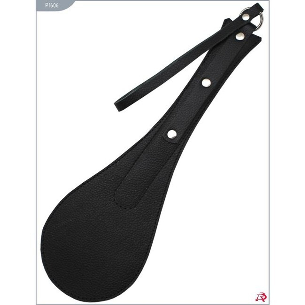 Фигурный спанкер из натуральной кожи "Хлопушка" (Цвет: черный)