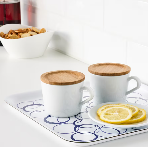 ФОРСЕГЛА FORSEGLA Подставка/крышка 9 см 2 шт, бамбук