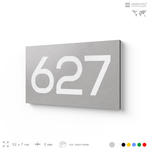 Номер на дверь 627, табличка на дверь для офиса, квартиры, кабинета, аудитории, склада, серая 120х70 мм, Айдентика Технолоджи