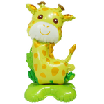 Шар Фольгированный Жираф в джунглях (Розовый)