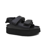 Кожаные босоножки nappa puffer INUIKII - черный(70106-150)