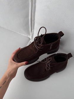 Полуботинки из натуральной замши