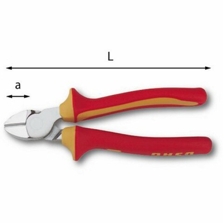 087 N Диагональные кусачки изолированные 1000 В, длина 160 мм, USAG (Италия)