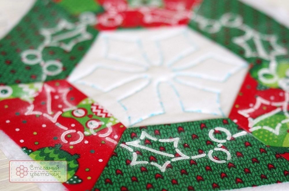 Шаблон для стежки "Снежинка"  (арт. T10)