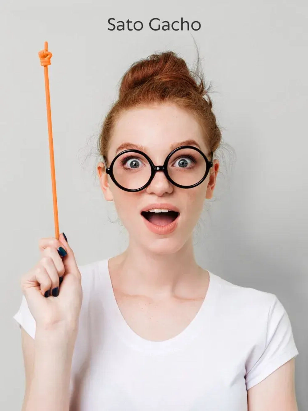 Набор указок Pick Me из 10 шт. с пальцем, длина 30 см., цвет макарун