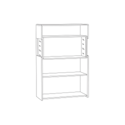 Комод с витриной 13.306 Трувор Дуб Гранж Песочный, Интра