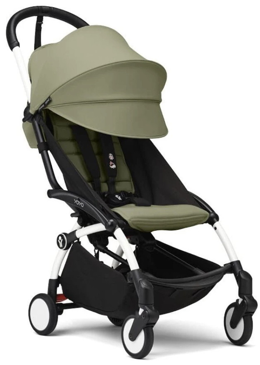 Коляска Stokke YOYO3 Newborn Pack рама белая White 2 в 1 Olive