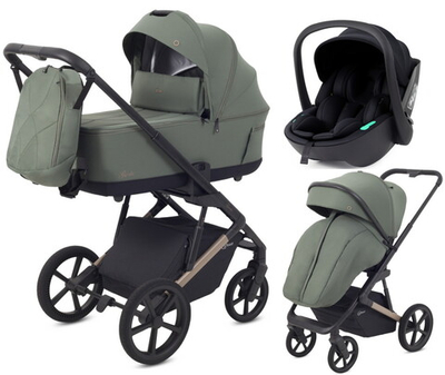 Детская коляска Rant Garda 3 в 1 с автокреслом Miro Black Olive
