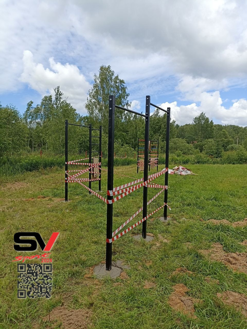 Монтаж уличных турников Sv Sport (3 вертикальных столба)
