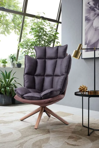 Кресло Husk серое | Купить в Hallberg.ru