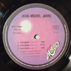 Винтажная виниловая пластинка LP Jean Michel Jarre Oxygene (France 1976) MTO 77000