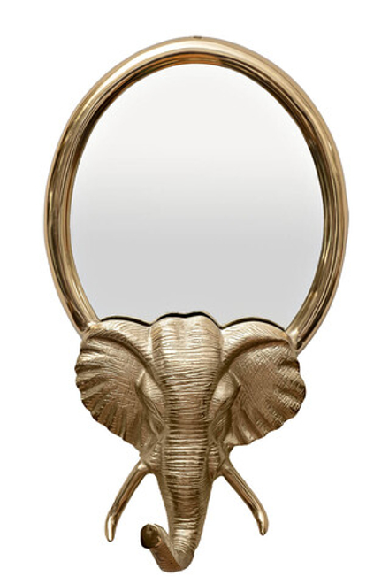 Зеркало декоративное "Голова слона" золотое