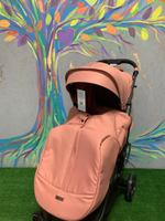 Коляска прогулочная Babalo 2022 Розовый текстиль на чёрной раме с сумкой