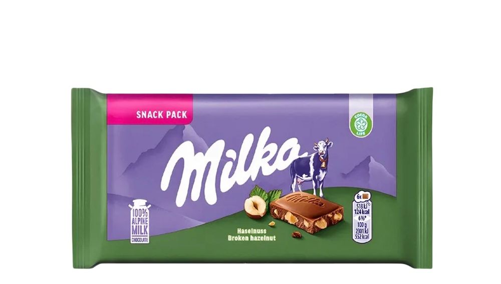 Шоколад МИЛКА дробённый фундук alune hazelnuts 45г