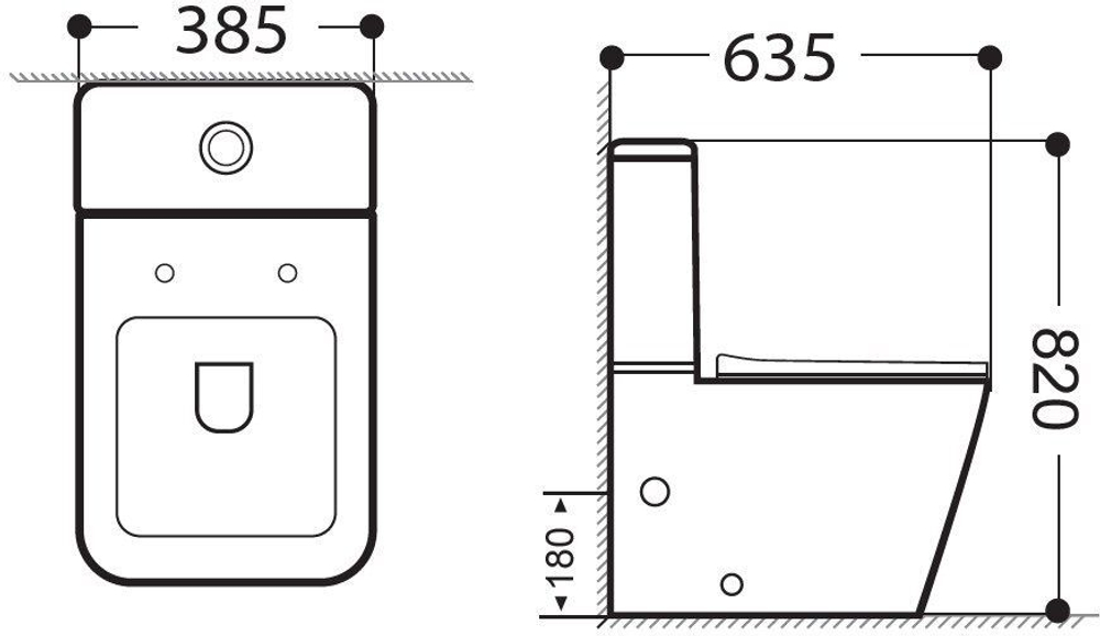 Сливной бачок Aquanet Tavr 2.0 C2 LX-2905