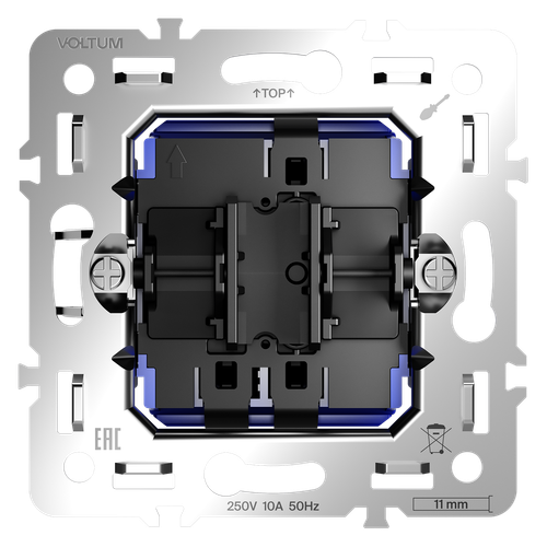 Механизм проходного переключателя одноклавишного 10А, S70
