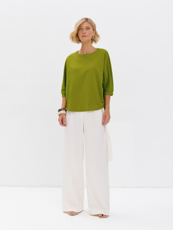 Свободная футболка летучая мышь с рукавом 3/4