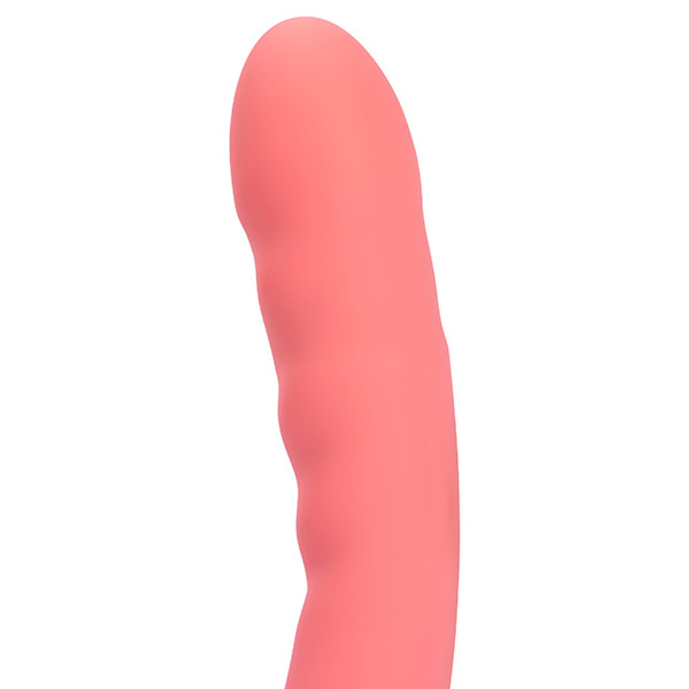 Персиковый интерактивный изогнутый вибратор 19,6см с функцией пенетрации Svakom Ava Neo App-Compatible Thrusting Vibrator SA059B-PP