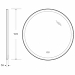 Зеркало Cezares Cadro 70 CZR-SPC-CADRO-700-LED-TCH-WARM с подсветкой с сенсорным выключателем и подогревом