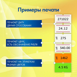 Этикет-Пистолет (лента 21х12) BRAUBERG однострочный 8 символов 290435