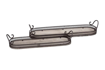 Набор из 2-х подносов "Гранд" 48x14xH4см/ 57,5x16xH4см + 5,5см/6см ручки