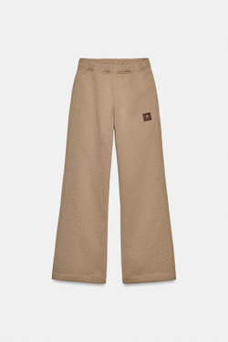 ZARA ШИРОКИЕ БРЮКИ ИЗ МЯГКОЙ ТКАНИ, РЫЖЕВАТО-КОРИЧНЕВЫЙ