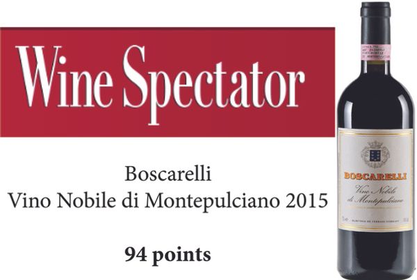 94 балла Wine Spectator для Boscarelli Vino Nobile