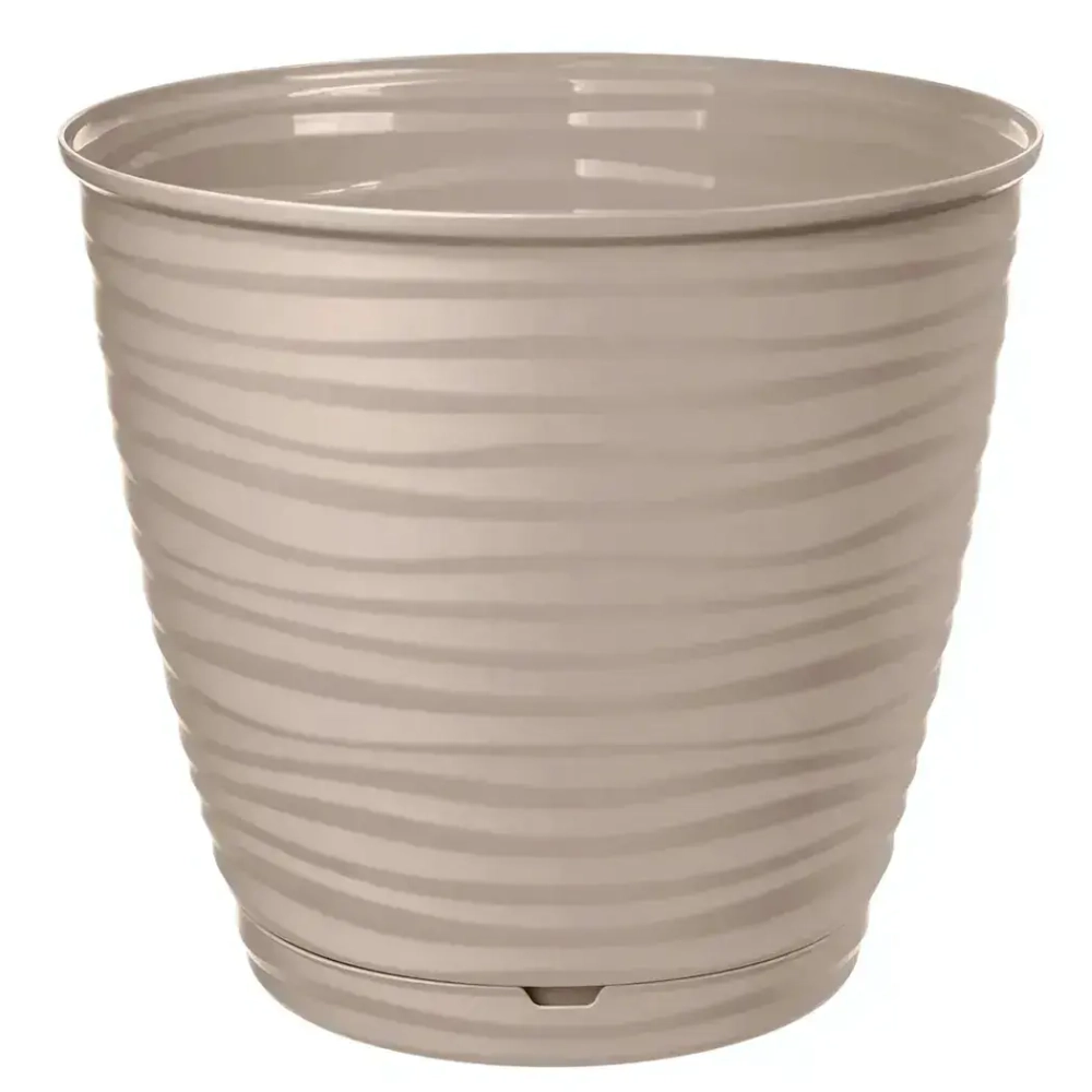 Горшок для цветов Saffron 2,6 л с поддоном (бежевый)