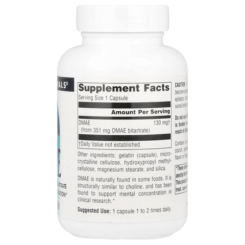 Source Naturals, ДМАЭ, 351 мг, 100 капсул