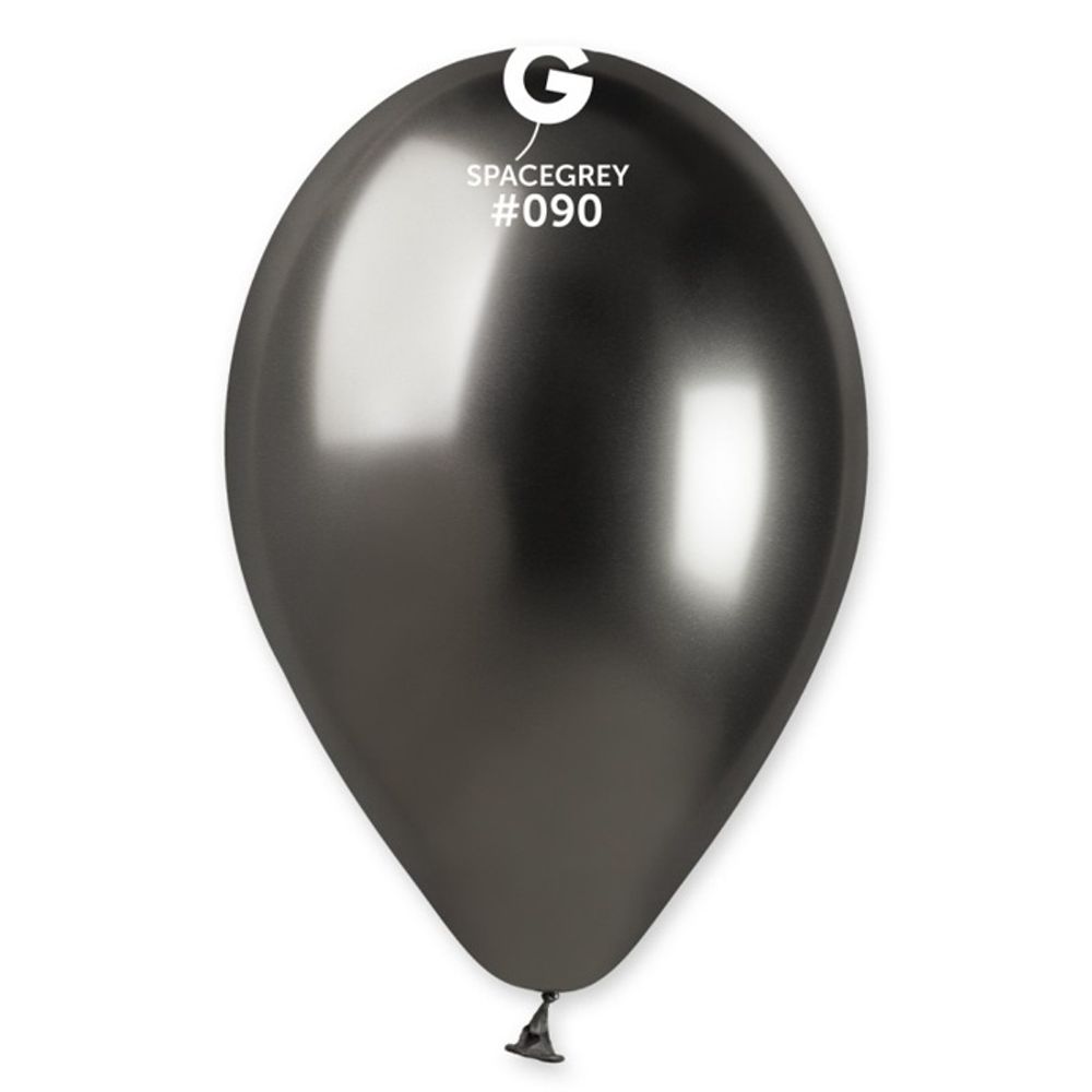 Воздушные шары Gemar, цвет 090 хром серый, 50 шт. размер 14&quot;