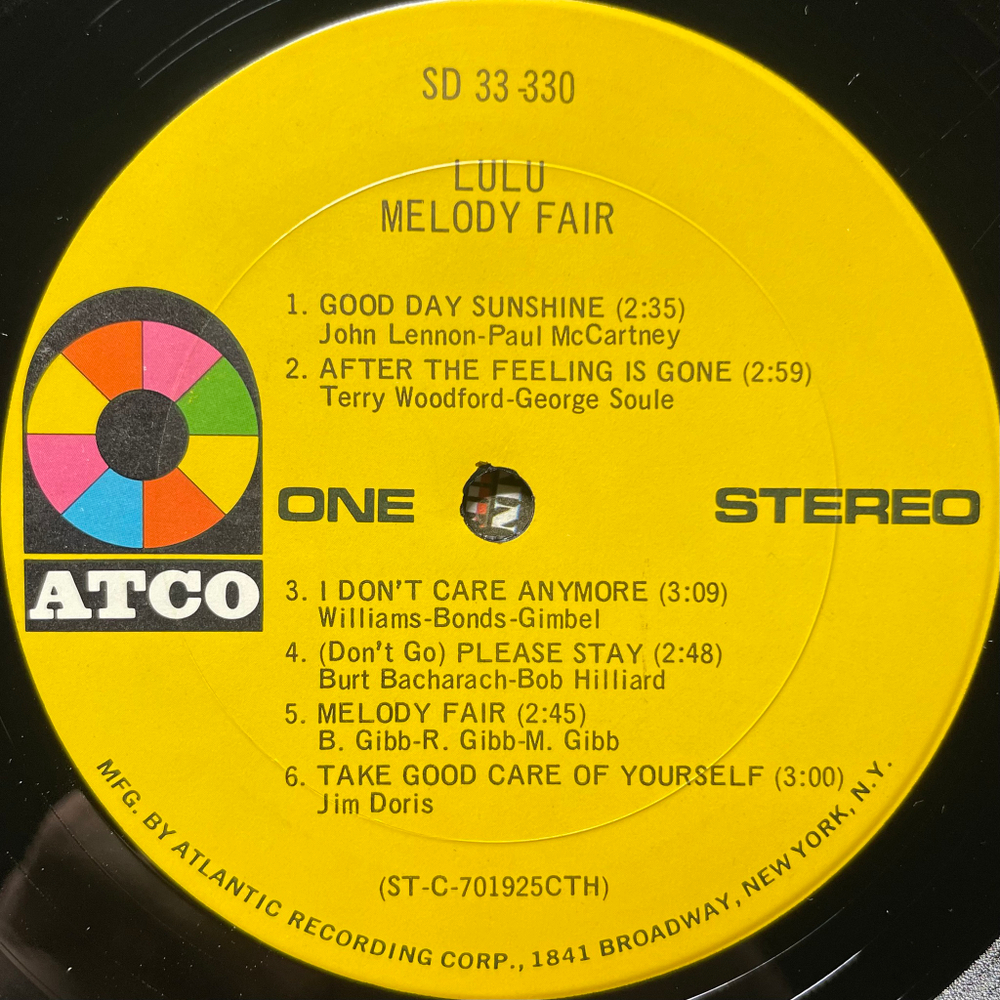 Lulu ‎– Melody Fair (США 1970г.)