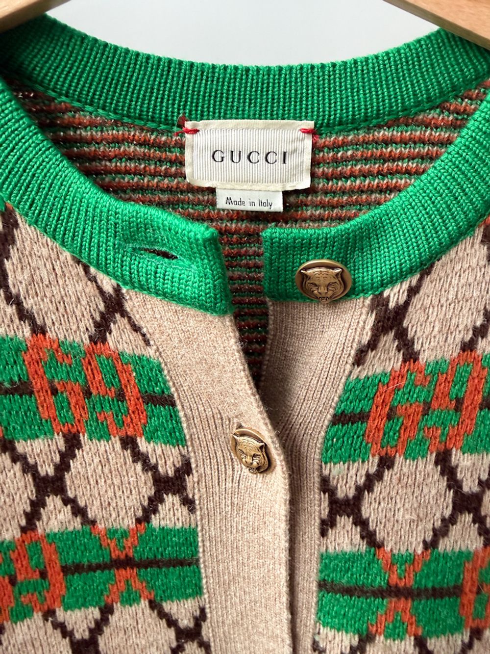 Зеленый кардиган Gucci, 128