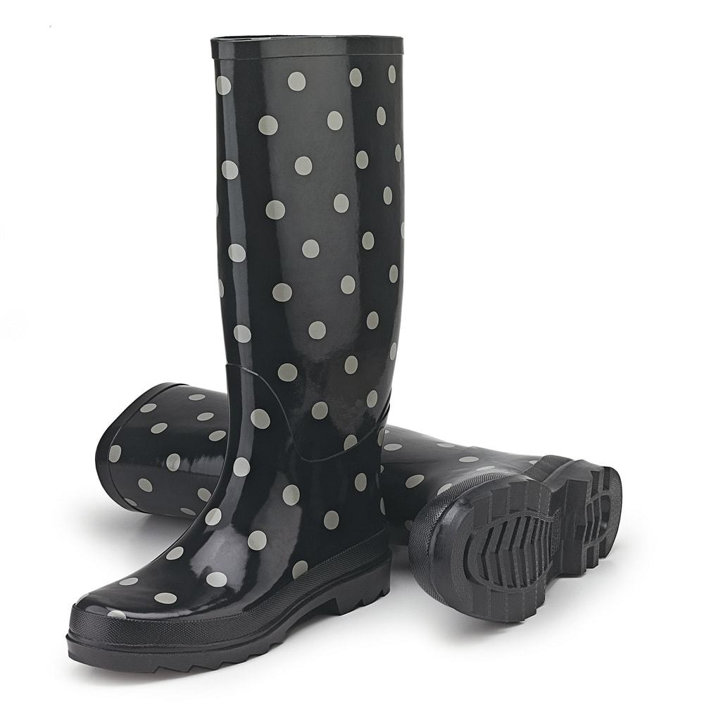 Fulton cапоги резиновые SpotCharcoal (Горох)