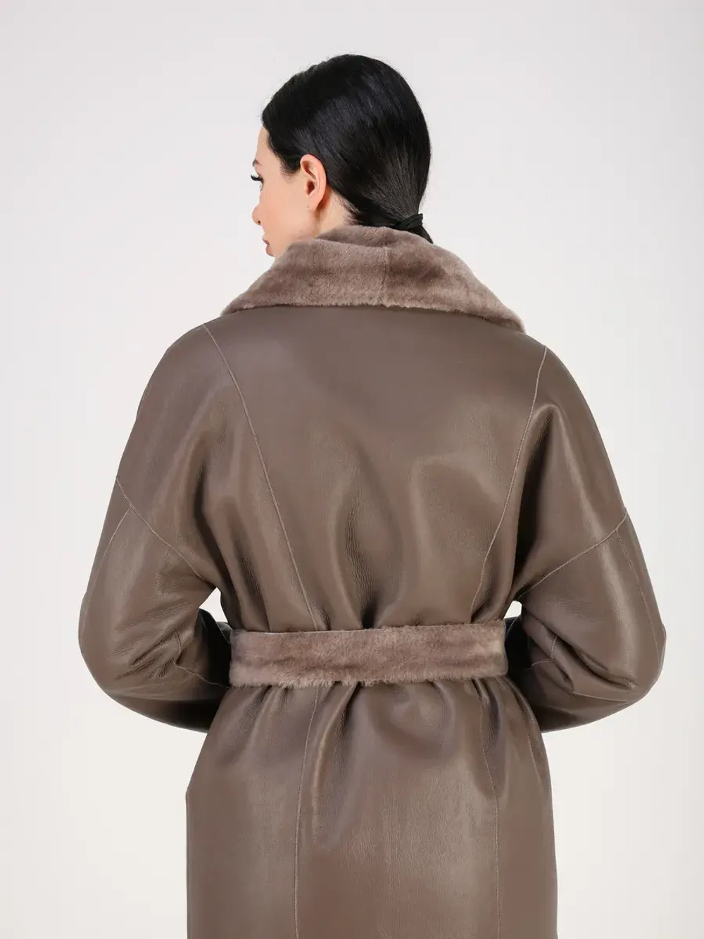 Дубленка зимняя шуба натуральная двухсторонняя оверсайз