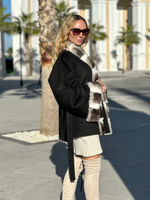 Полушубок из норки с шиншилой