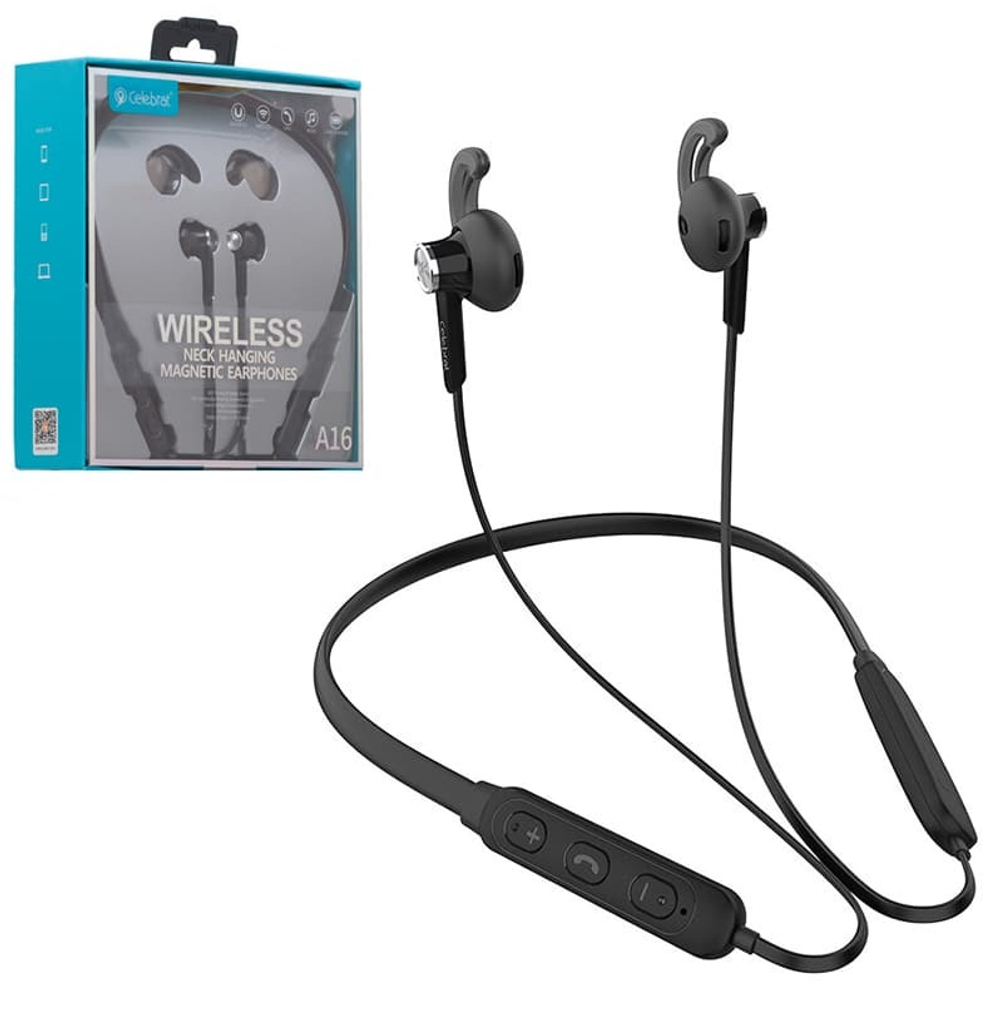 Спортивные наушники Bluetooth CELEBRAT A16 (черный)