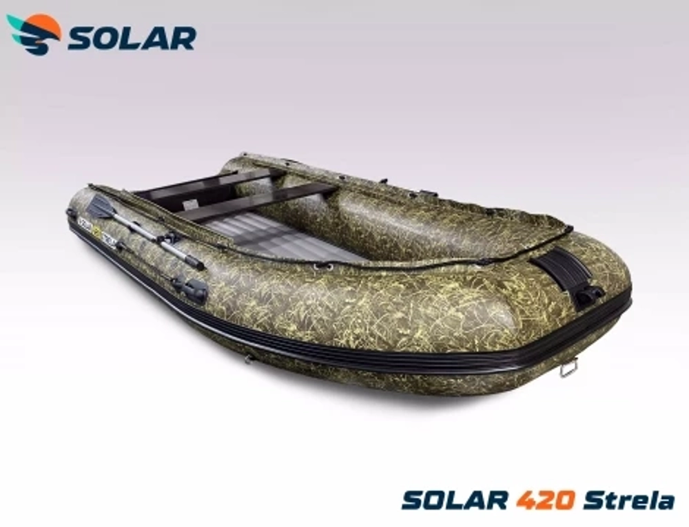 Лодка надувная моторная solar-420 strela jet tunnel