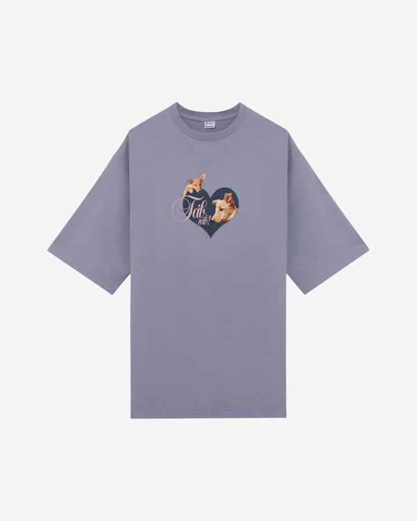 Футболка оверсайз #5 серая - фото 1