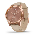 Часы Garmin VIVOMOVE LUXE розовое золото PVD 18K со светло-песочным ремешком из итальянской кожи