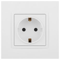 Розетка ЭРА Elegance 14-2101-01М 2P+E Schuko, 16А-250В, белый матовый