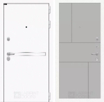Дверь входная Лабиринт Лайн WHITE 21 Грей софт металлическая
