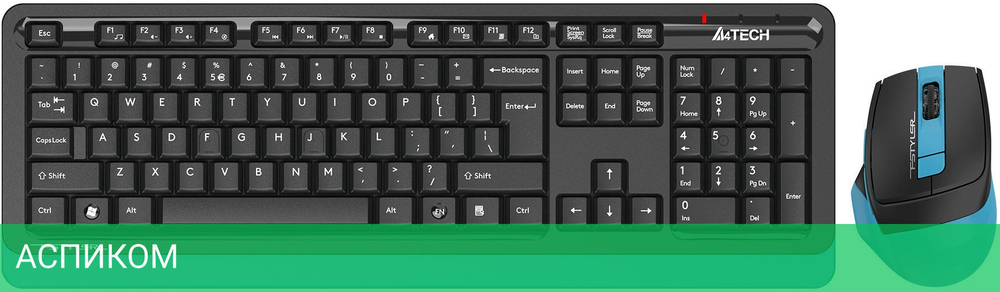 Набор периферии A4Tech Fstyler FG1035 Navy Blue черный/синий