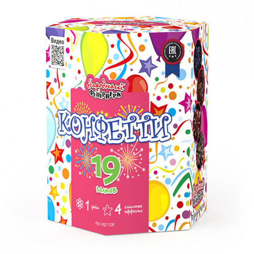 Батарея салютов "Конфетти" (1"x19)