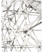 Pendant design lamp Raimond by Moooi (Silver,  D 100 cm)