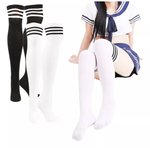 Гольфы школьницы с полосками белые размер 2