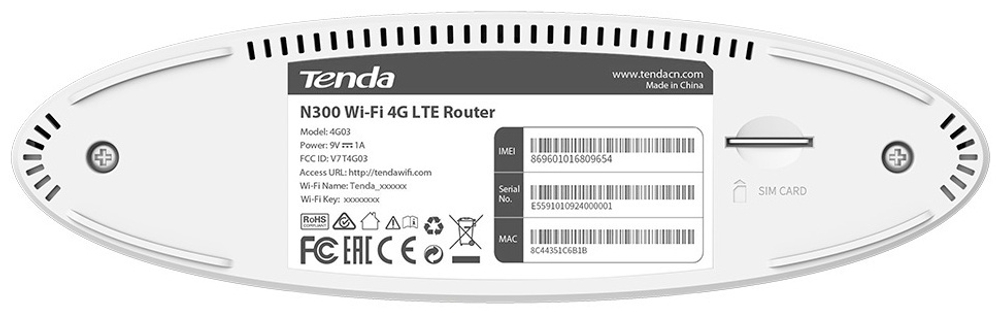 Tenda 4G03 белый