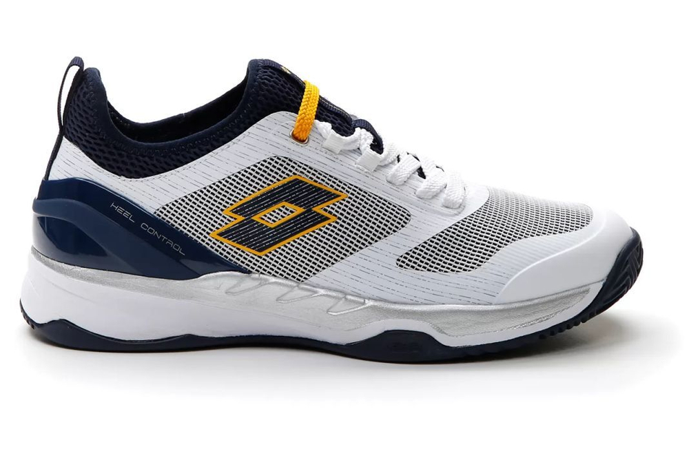 Теннисные кроссовки Lotto Mirage 200 Clay - all white/navy blue/saffron